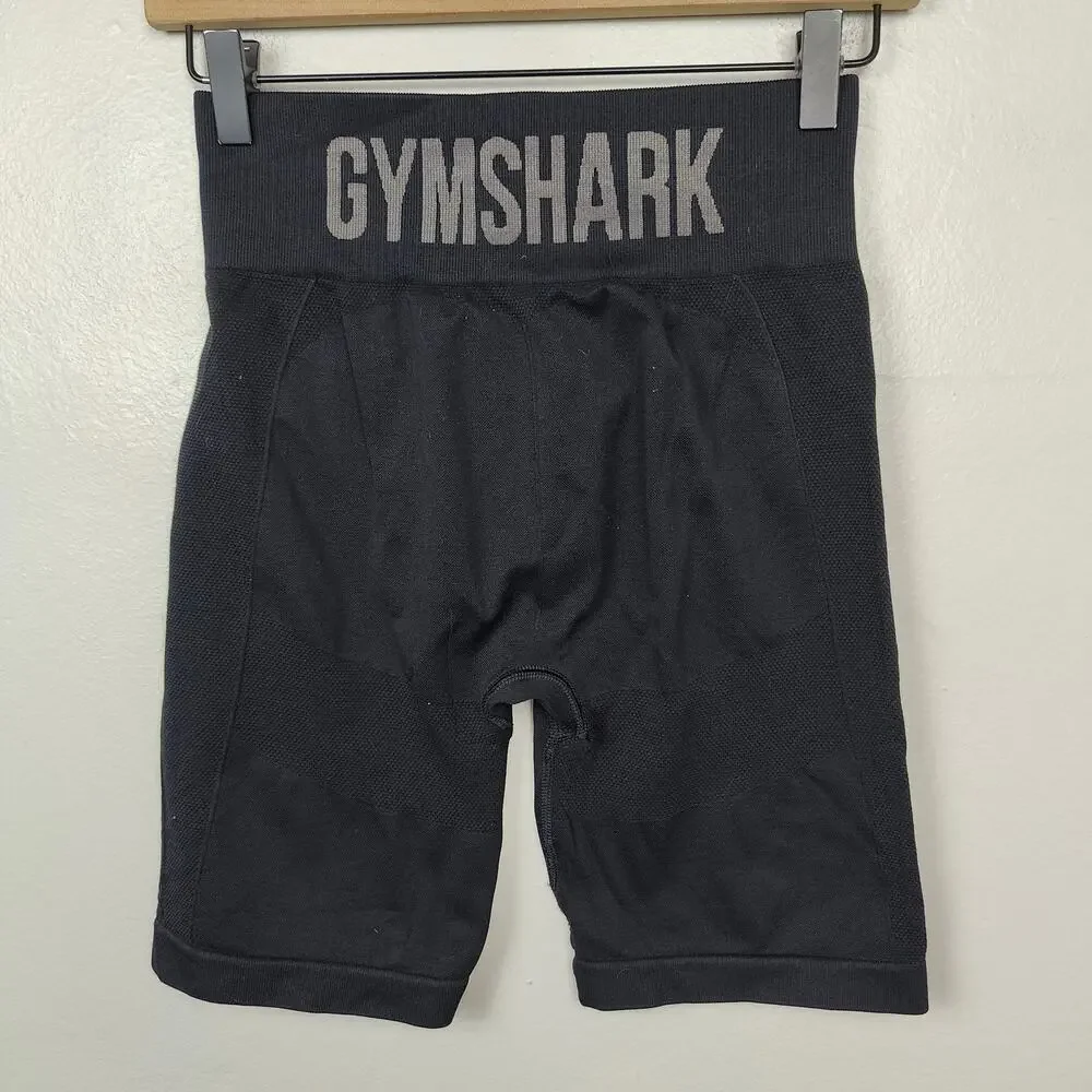 Gymshark Vital Seamless Shorts Womens Small‎ Black High Waist Yoga Gym